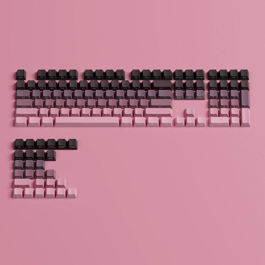 Set de 135 capuchons de touches PBT Akko, profil Cherry, pour clavier mécanique à tiges MX — Rose
