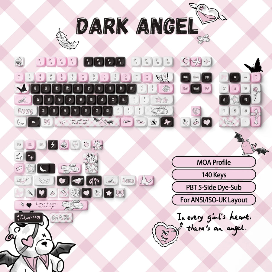 Set de keycaps PBT Akko, profils MOG/MOA/MAO, dye-sublimation 5 faces, tiges MX (visuel 65)