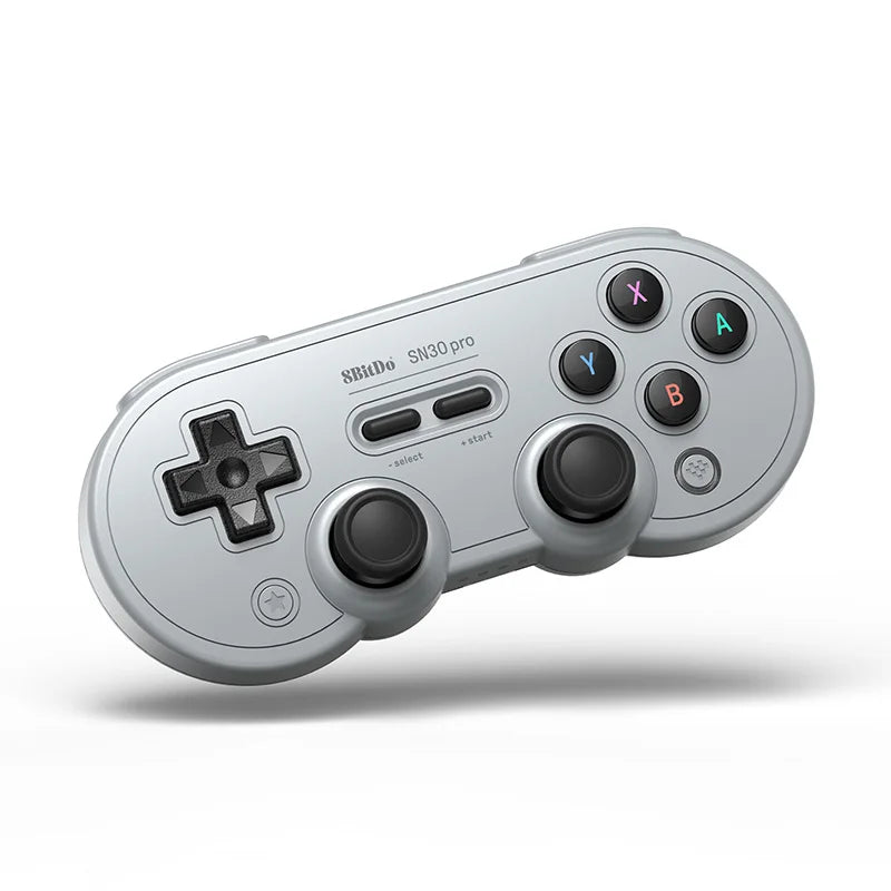 Manette 8BitDo SN30 Pro Bluetooth, disposition SNES avec deux sticks analogiques et quatre gâchettes, compatible Switch, PC, Android et Raspberry Pi