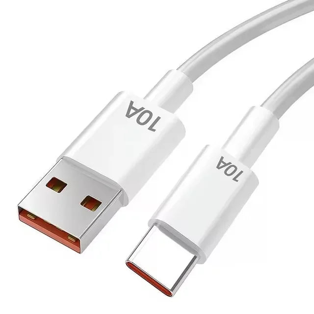 Câble de charge USB-A vers USB-C blanc pour console portable rétro — visuel 4
