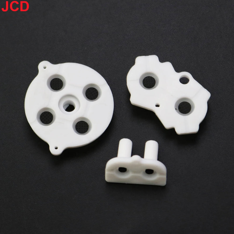 Caoutchoucs conducteurs pour Game Boy Advance : membranes A-B, croix directionnelle et Start/Select — Blanc