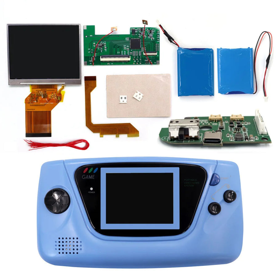 Kit écran rétroéclairé Hispeedido pour Game Gear, version avec coque bleu clair — visuel 18