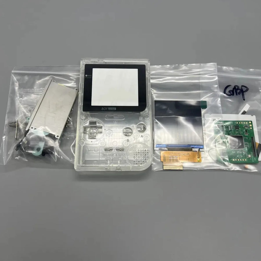Écran IPS 2,6 pouces pour Game Boy Pocket avec coque, coloris transparent — visuel 1
