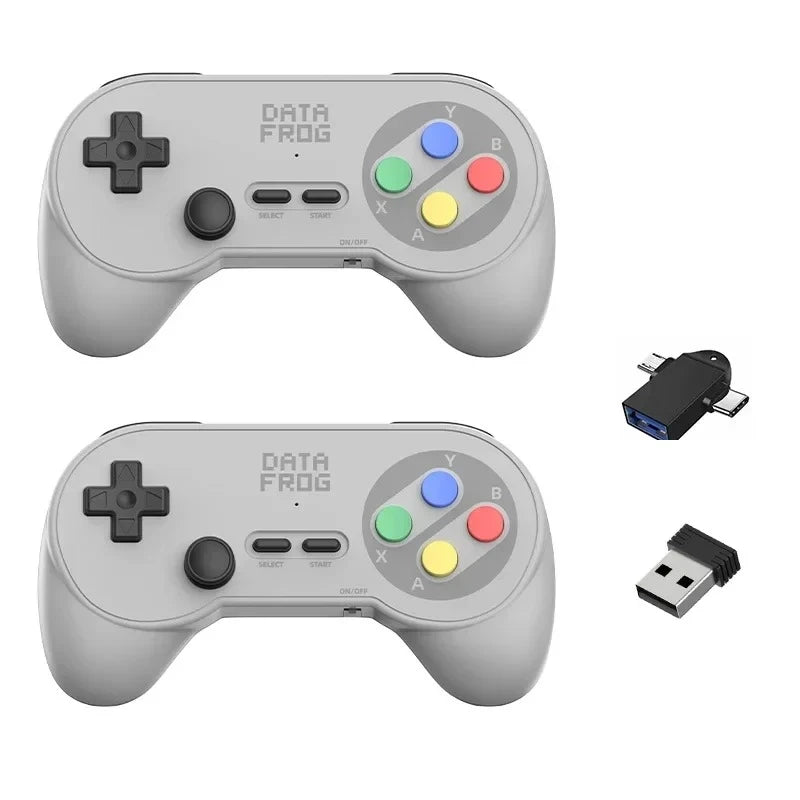 Manettes sans fil Data Frog PC07, coloris gris