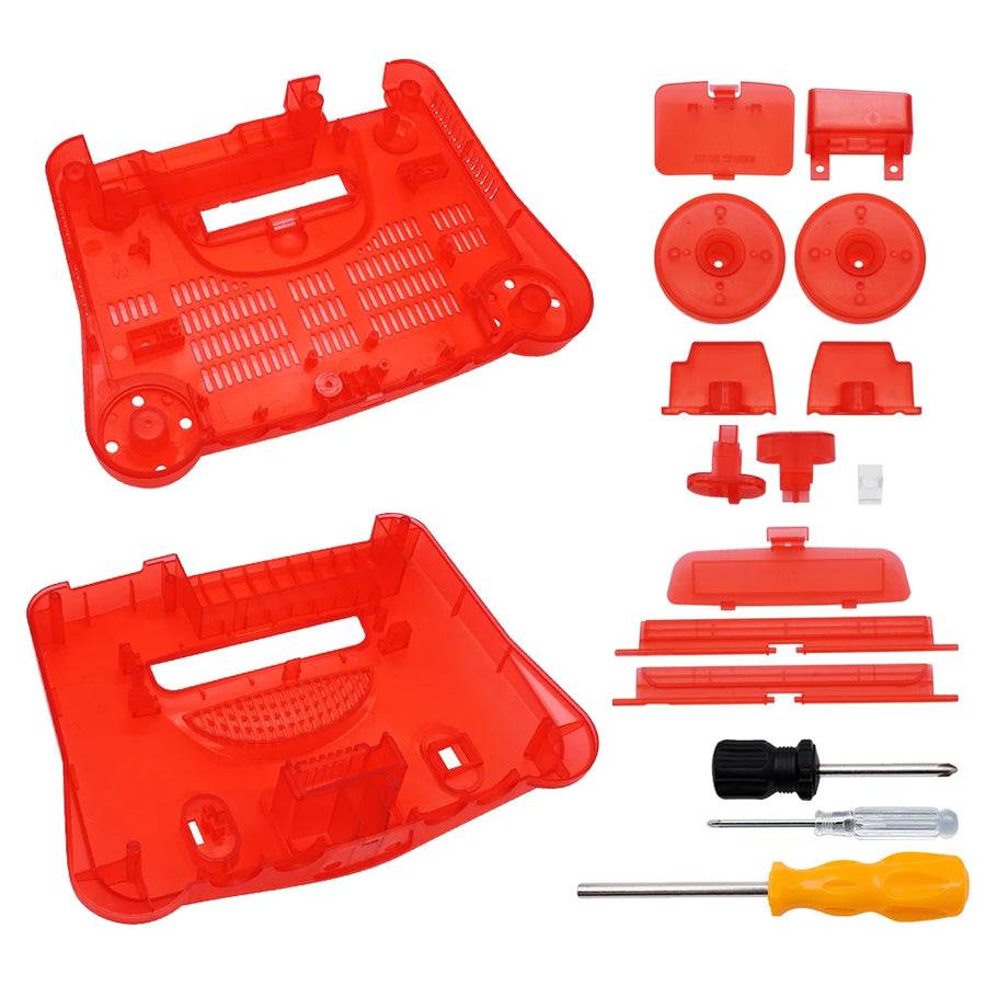 Coque translucide BitFunx pour N64, coloris rouge transparent — visuel 30