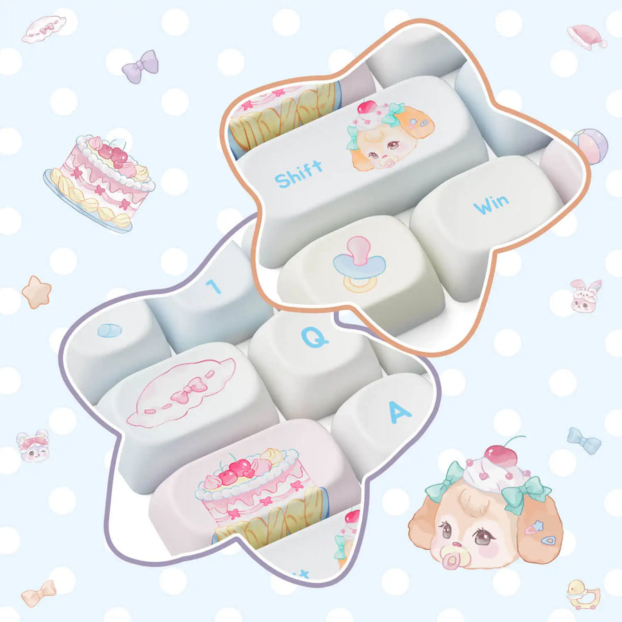 Set de keycaps PBT Akko, profils MOG/MOA/MAO, dye-sublimation 5 faces, tiges MX (visuel 46)