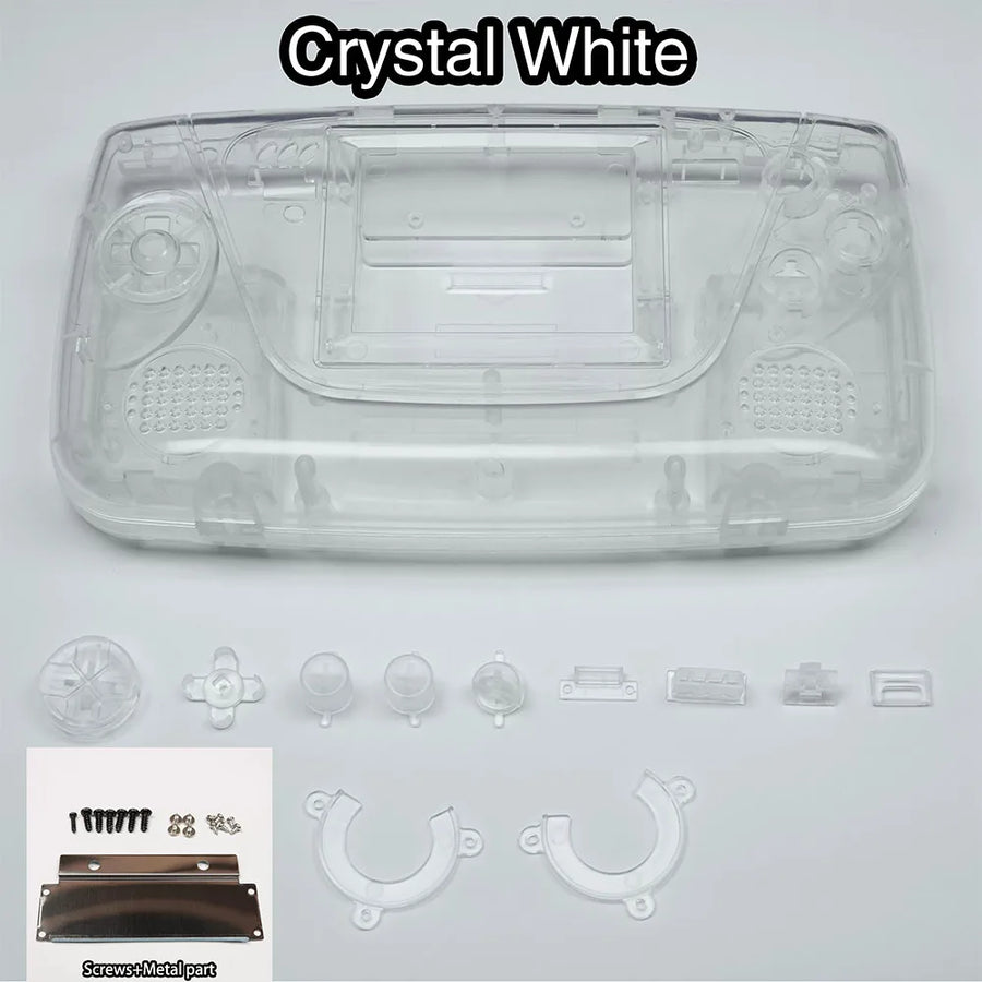Coque Game Gear blanc translucide avec boutons