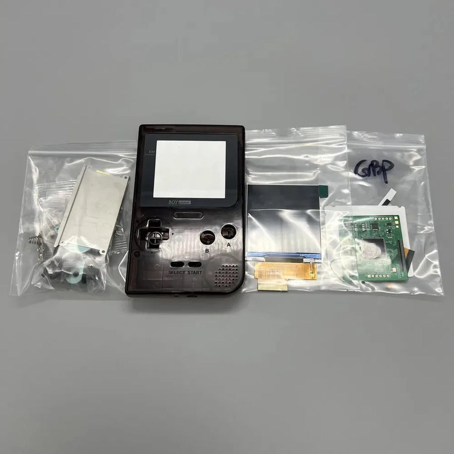Écran IPS 2,6 pouces pour Game Boy Pocket avec coque, coloris noir translucide — visuel 31