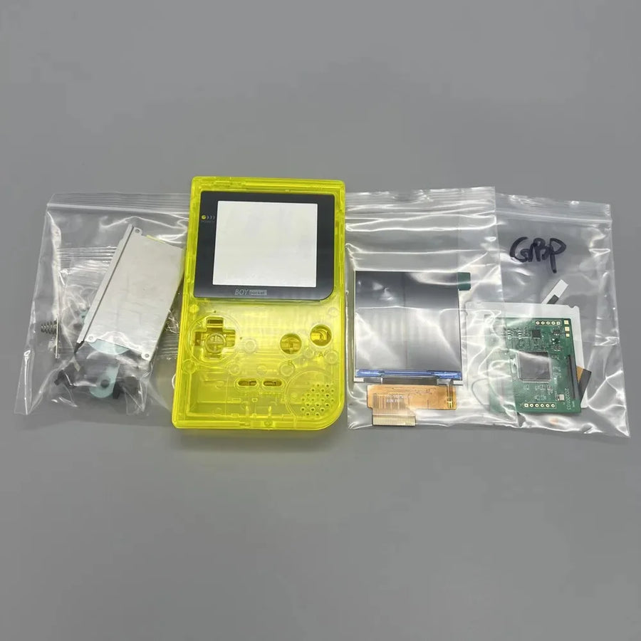 Écran IPS 2,6 pouces pour Game Boy Pocket avec coque, coloris jaune translucide — visuel 18