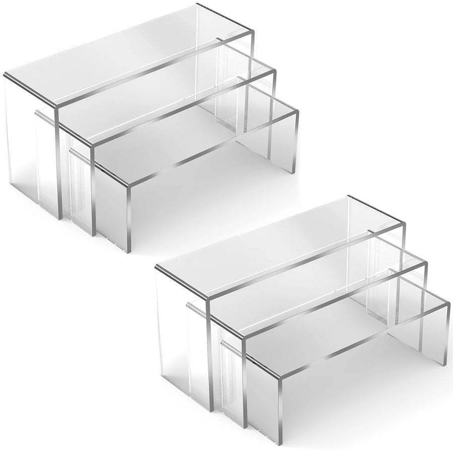 Présentoir acrylique transparent en forme de U pour figurines, cartouches et objets de collection — Lot de 6