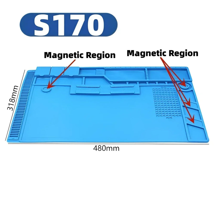 Tapis de soudure en silicone magnétique antistatique pour atelier de réparation — visuel 21