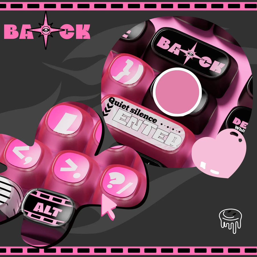 Set de keycaps PBT Akko, profils MOG/MOA/MAO, dye-sublimation 5 faces, tiges MX (visuel 42)