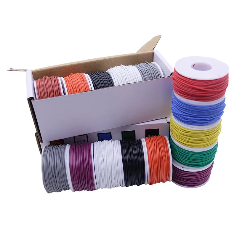Kit de fil de câblage silicone 5 couleurs à âme de cuivre étamé, sections 20 à 30 AWG, pour modding et réparation — visuel 6