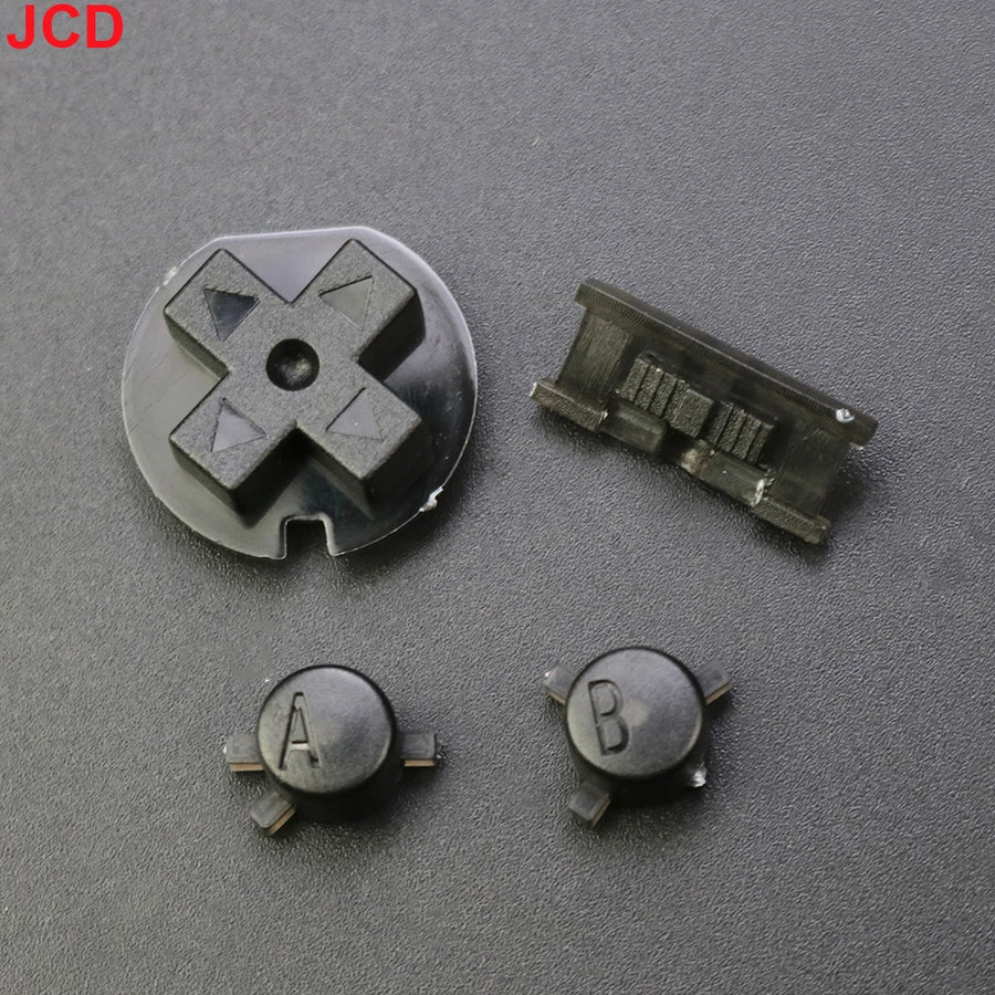 Jeu de boutons de remplacement pour Game Boy Color : A, B, croix directionnelle, Start et Select — Noir transparent