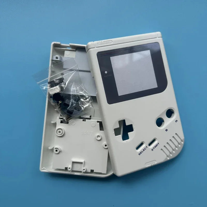 Coque de remplacement complète pour Game Boy DMG, prédécoupée pour écran IPS — Blanc