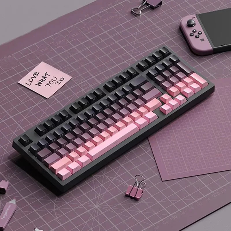 Jeu de keycaps PBT double injection, profil OEM, impression sur la face avant, clavier MX — visuel 4