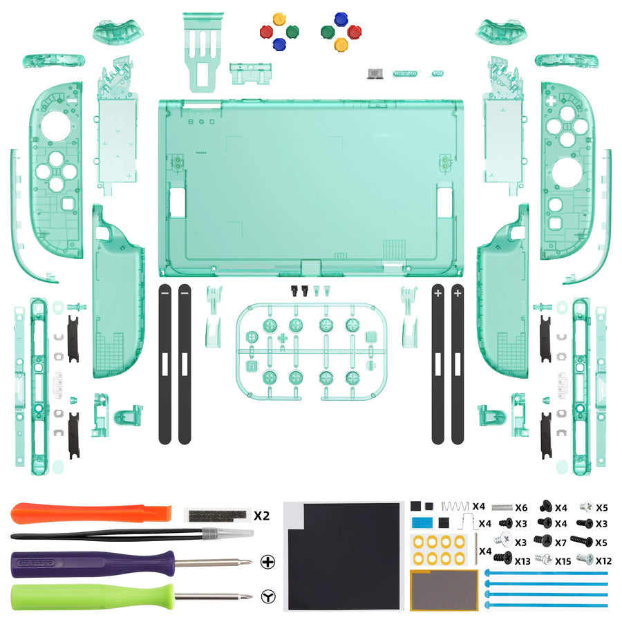 Coque eXtremeRate avec boutons pour Joy-Con 2, Vert émeraude translucide — visuel 27