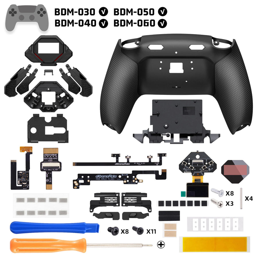 Kit de boutons arrière eXtremeRate SPARK pour manette PS5, Noir caoutchouté — visuel 30