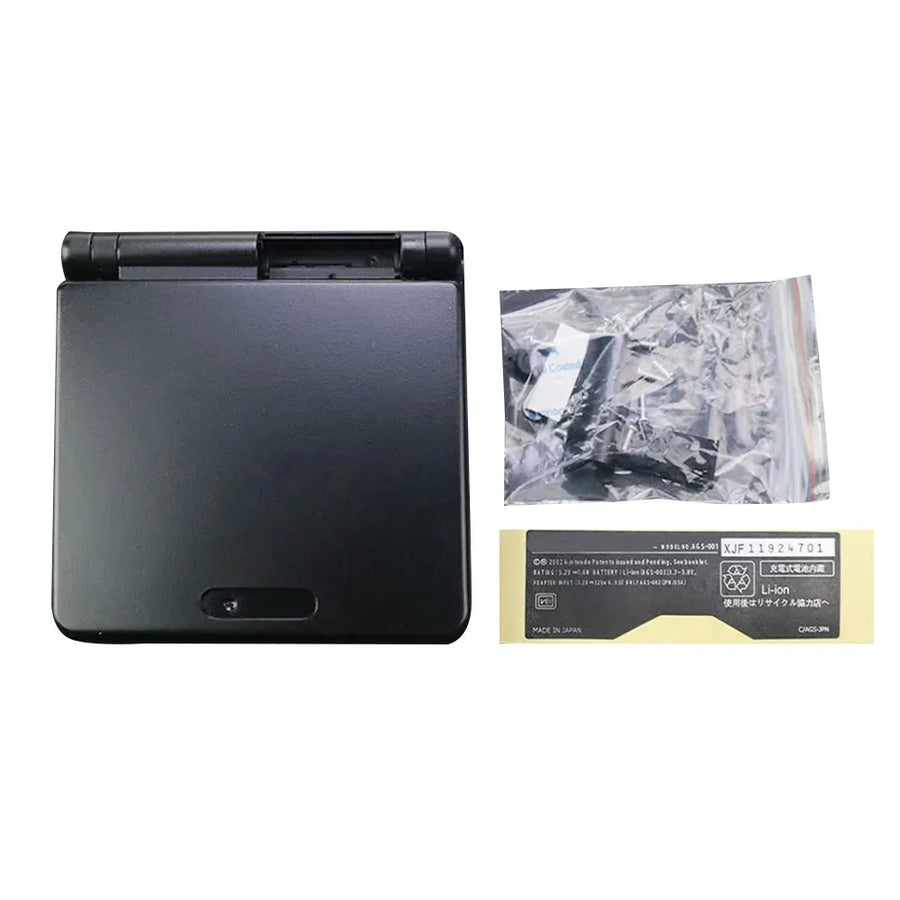 Kit de coque de remplacement complet pour Game Boy Advance SP, avec jeu de boutons et visserie — Noir