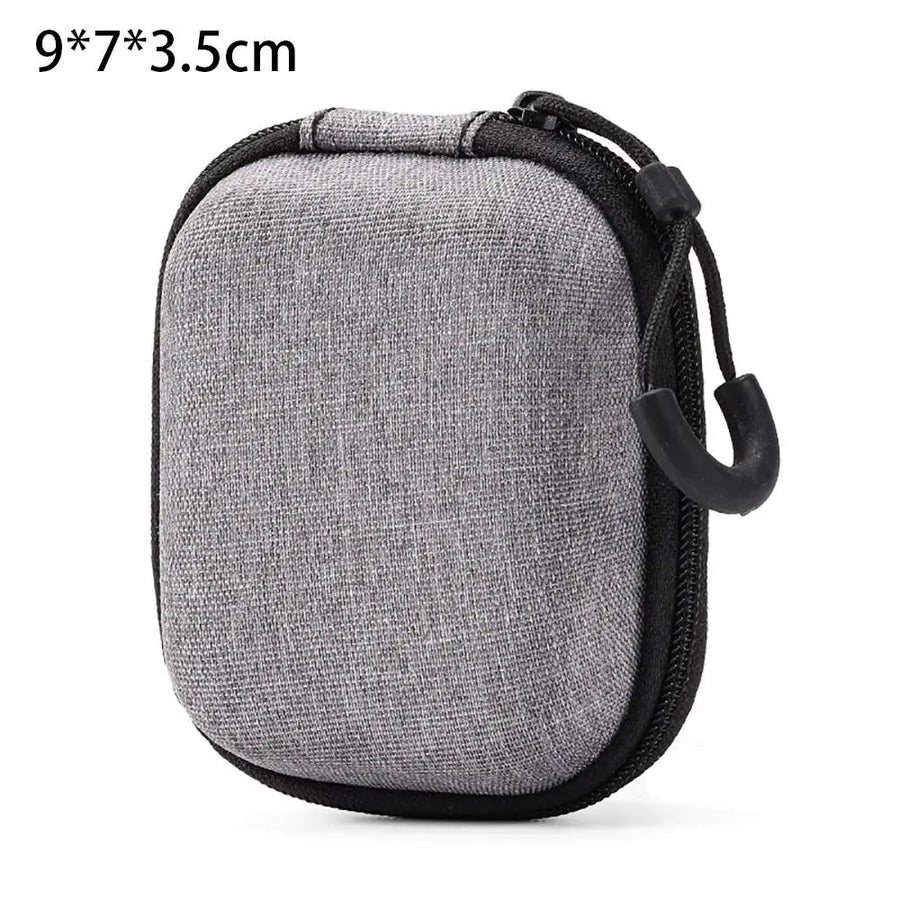 Étui de transport zippé pour console portable rétro, câbles et cartes microSD — 9 × 7 × 3,5 cm
