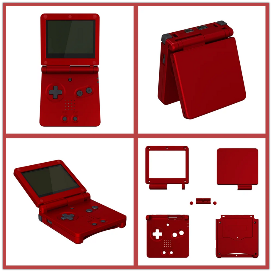 Coque de remplacement complète eXtremeRate pour Game Boy Advance SP, compatible écran IPS sans découpe — visuel 10