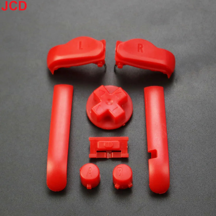 Jeu de boutons de remplacement pour Game Boy Advance : A/B, croix directionnelle et gâchettes L/R — Rouge