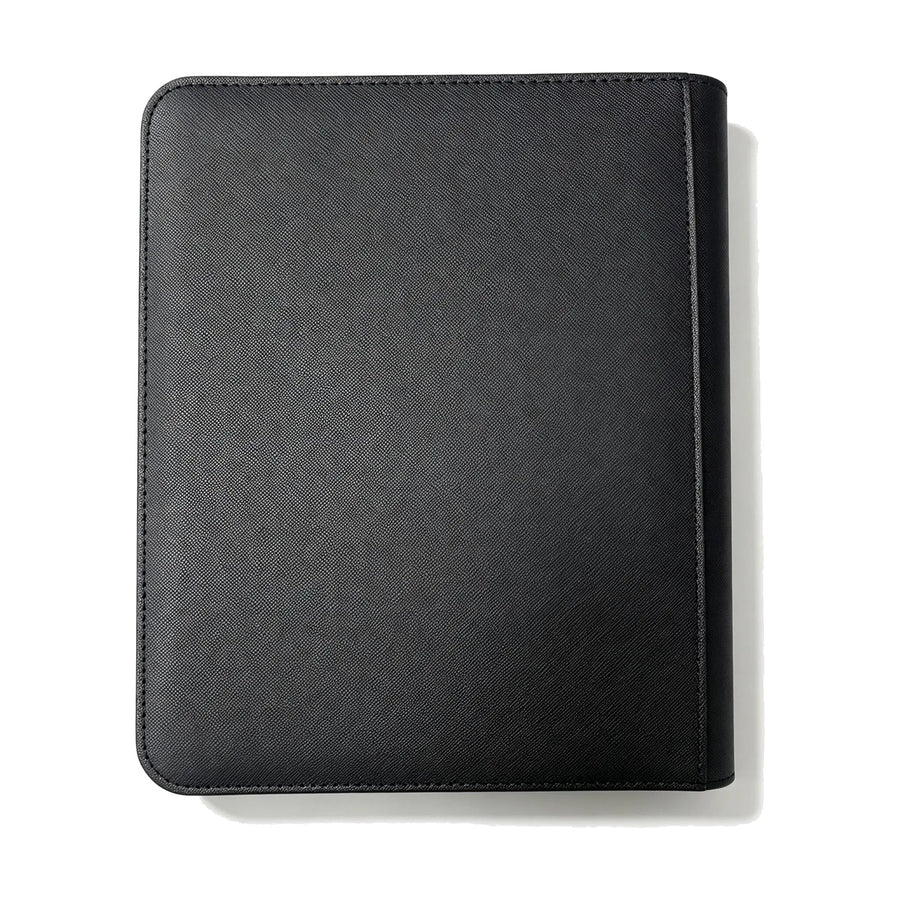 Homefish 4-pocket toploader binder, closed, rigid black cover