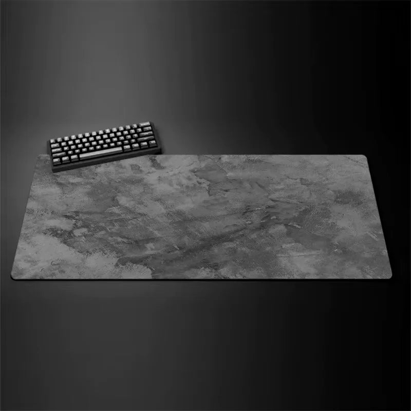 Tapis de souris XXL de la série grise, bords surjetés et base caoutchouc, formats de 30 × 60 à 50 × 100 cm — Modèle 3