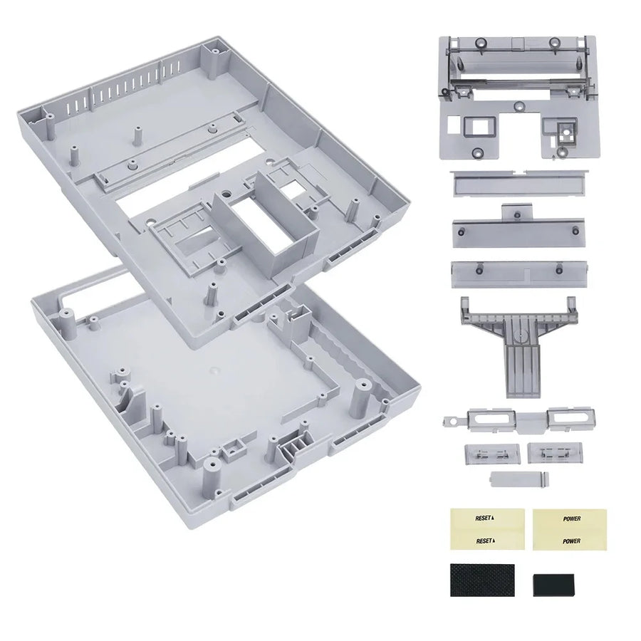 Coque de remplacement BitFunx pour SNES version américaine, coloris gris transparent — visuel 28