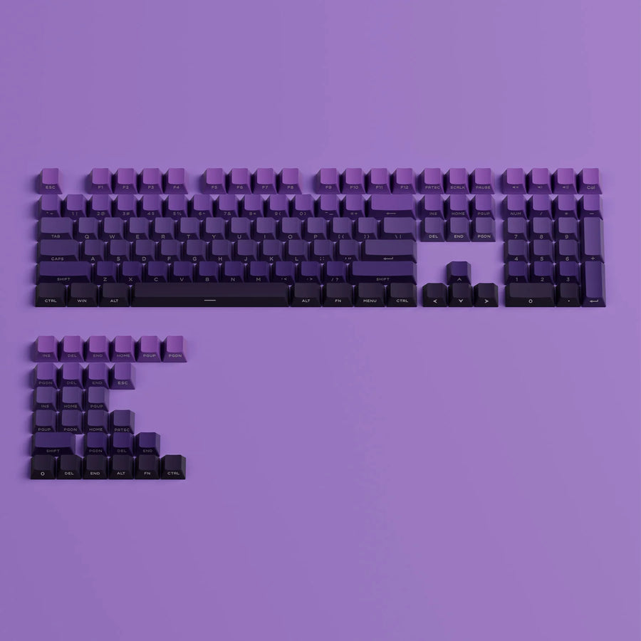 Set de 135 capuchons de touches PBT Akko, profil Cherry, pour clavier mécanique à tiges MX — Violet