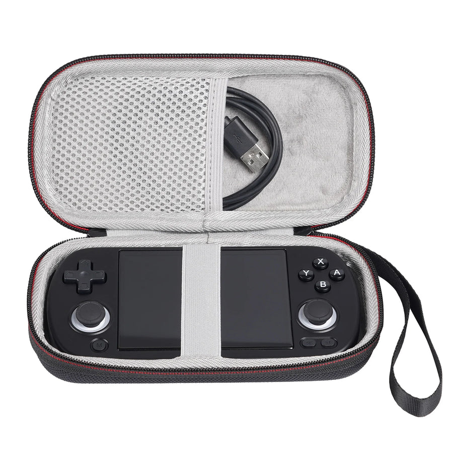 Étui rigide de transport noir pour la console portable Anbernic RG40XX H, visuel principal