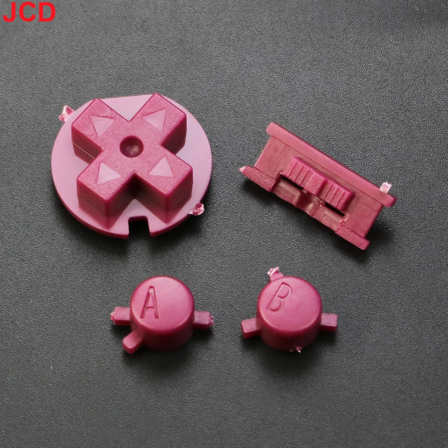 Jeu de boutons de remplacement pour Game Boy Color : A, B, croix directionnelle, Start et Select — Rouge violacé