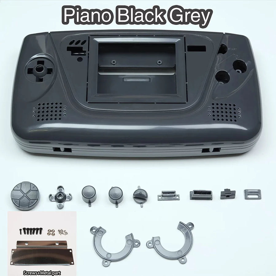 Coque Game Gear noir et gris avec boutons