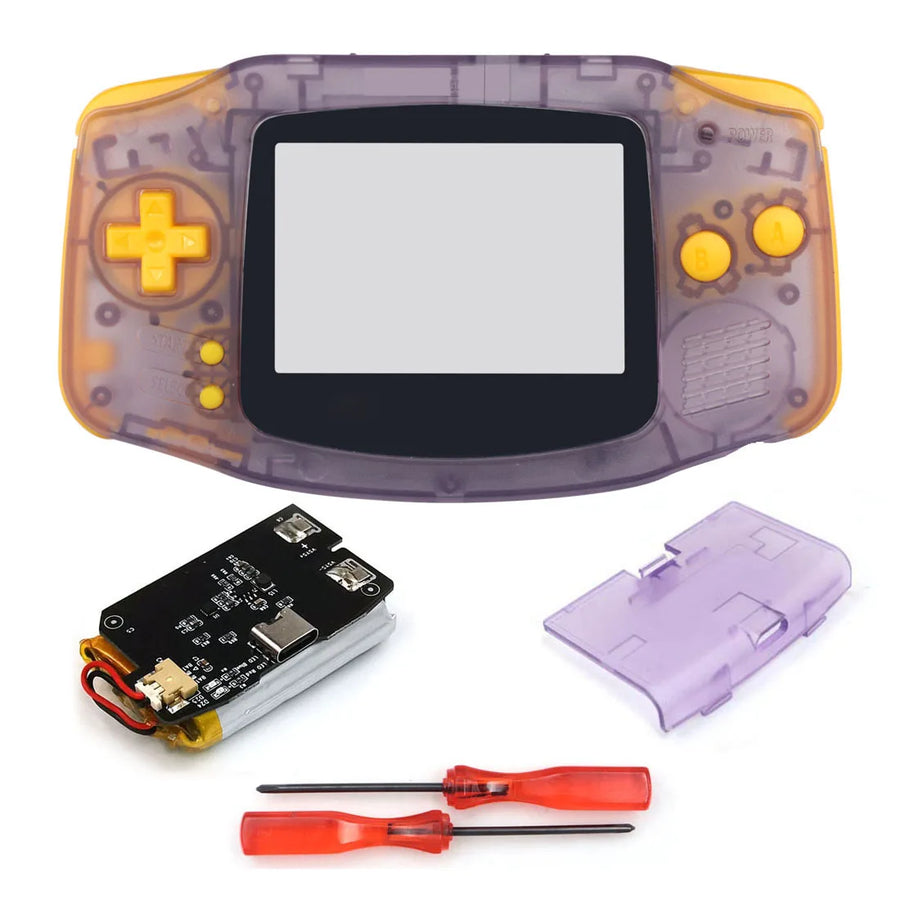 Coque GBA Hispeedido avec batterie rechargeable, coloris violet translucide — visuel 13