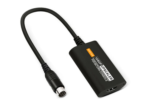 Convertisseur HDMI pour Saturn — entrée S-vidéo, format 4:3 ou 16:9