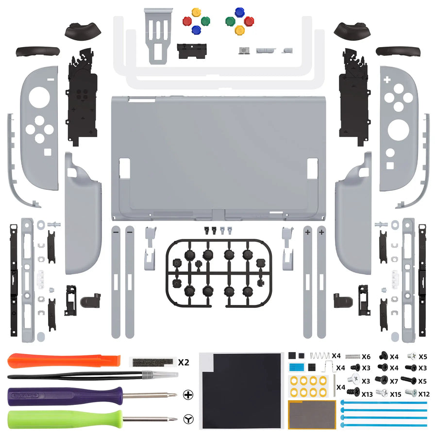 Coque eXtremeRate avec boutons pour Joy-Con 2, Gris clair — visuel 33