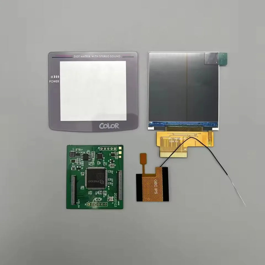 Écran IPS 2,6 pouces de remplacement pour Game Boy Color, avec nappe de connexion et vitre de protection — visuel 6