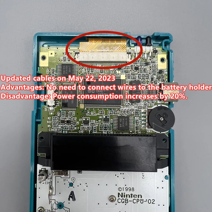 Écran IPS 2,45 pouces de remplacement pour Game Boy Color, montage sans découpe de coque — visuel 6