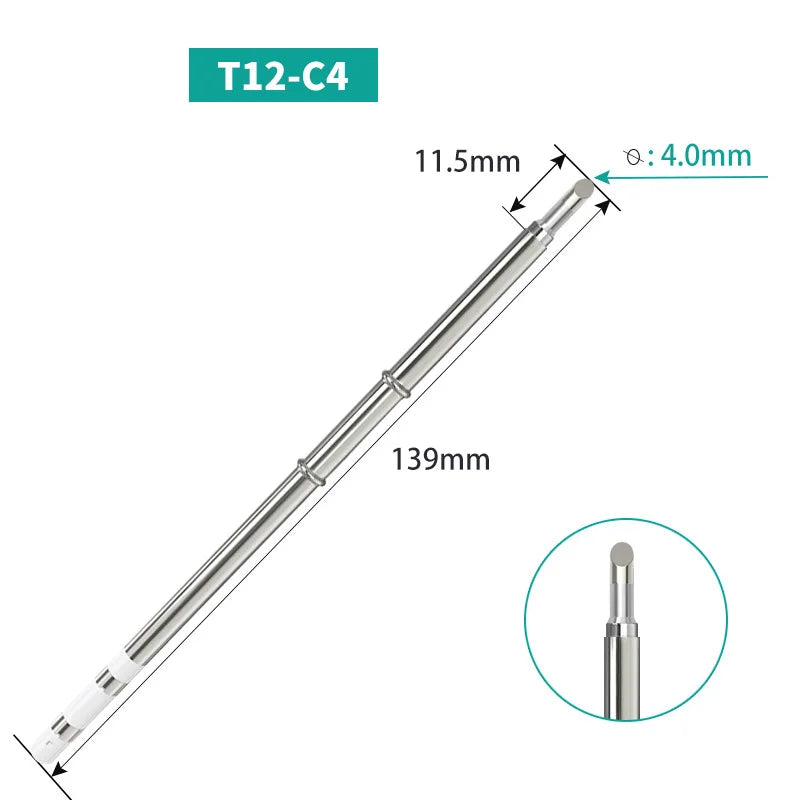 Panne de fer à souder T12 de rechange pour manche et station à cartouche T12 (visuel 32)