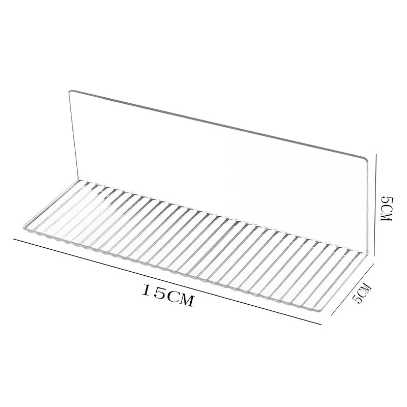 Étagère murale en acrylique transparent adhésive pour figurines et objets de collection — 15 cm