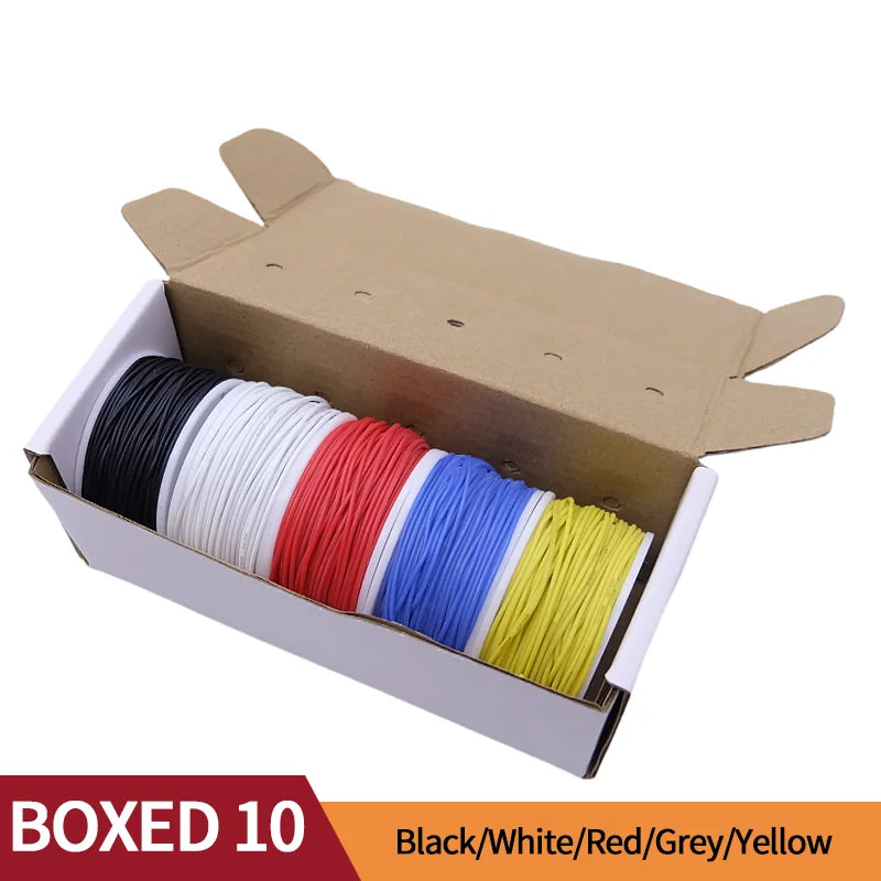 Kit de fil de câblage silicone 5 couleurs à âme de cuivre étamé, sections 20 à 30 AWG, pour modding et réparation — visuel 24