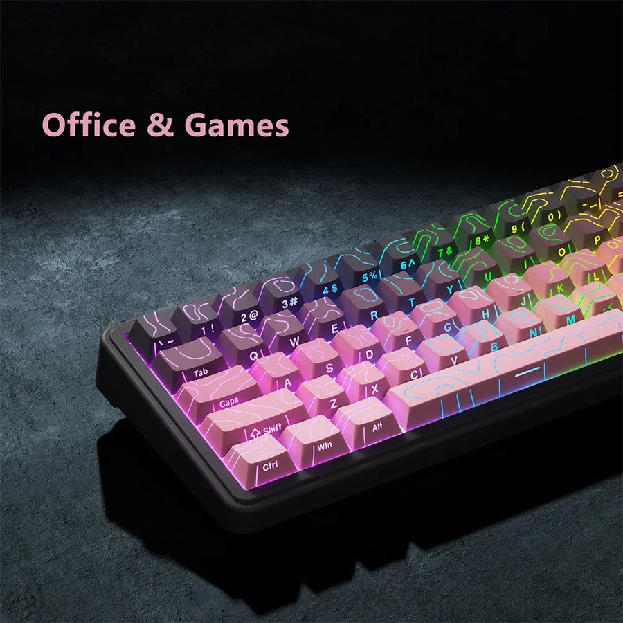 Keycaps PBT topographiques à légendes latérales pour clavier mécanique à tiges MX — visuel 8