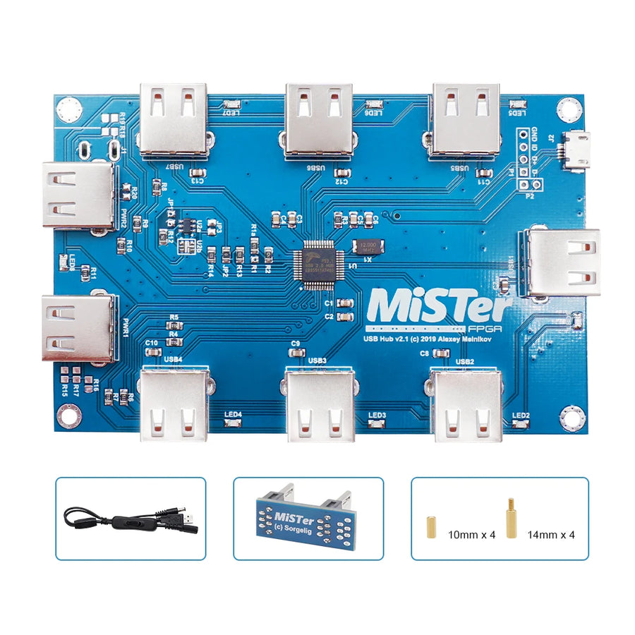 Boîtier métallique MiSTer FPGA et cartes filles au format MiSTer — Hub USB seul