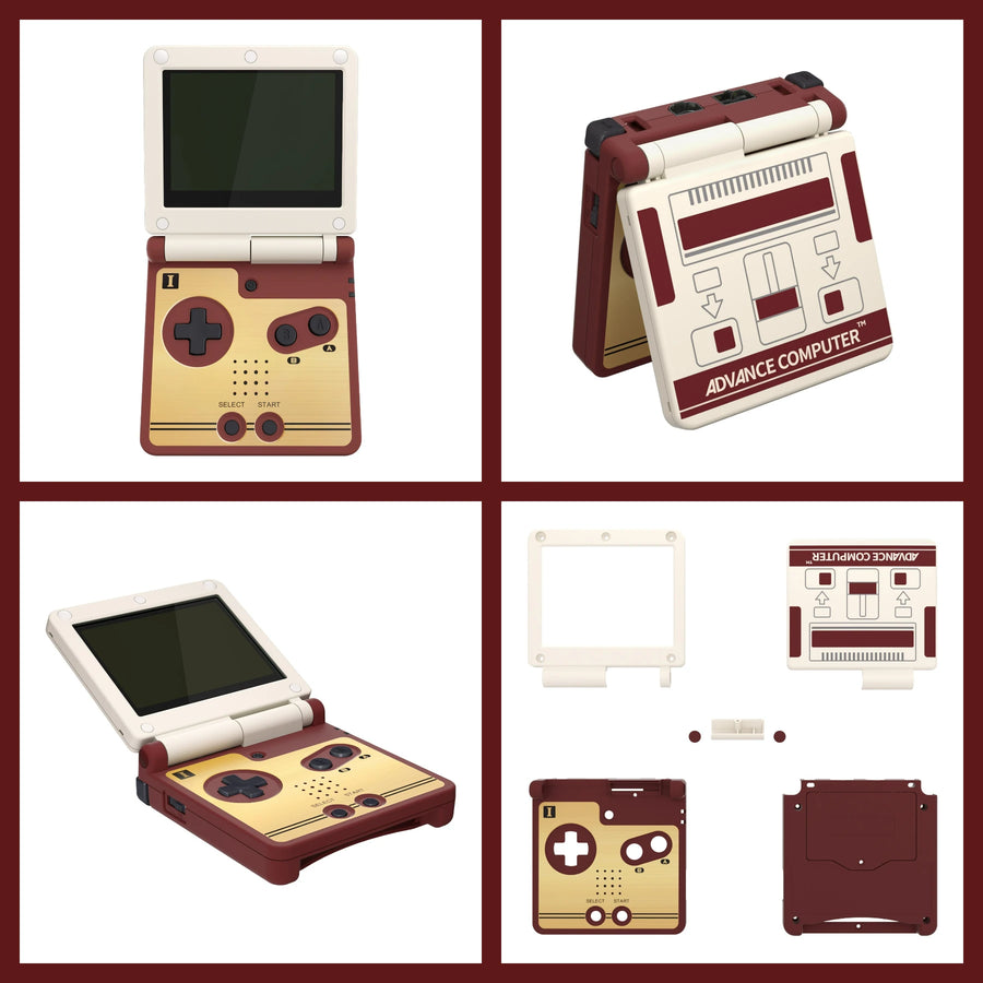 Coque de remplacement complète eXtremeRate pour Game Boy Advance SP, compatible écran IPS sans découpe — visuel 24