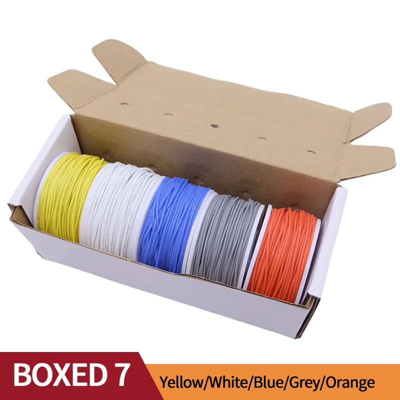 Kit de fil de câblage silicone 5 couleurs à âme de cuivre étamé, sections 20 à 30 AWG, pour modding et réparation — visuel 26