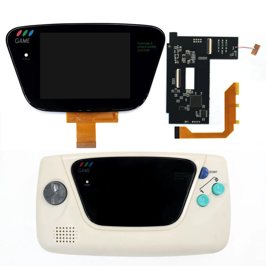 Kit écran IPS Game Gear avec coque blanche