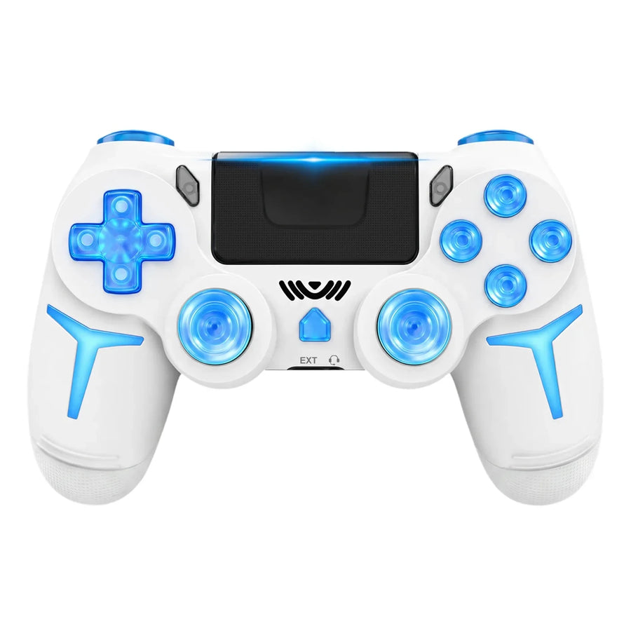 Manette sans fil GAMINJA P412, coloris blanc, compatible PS4, PS3 et PC
