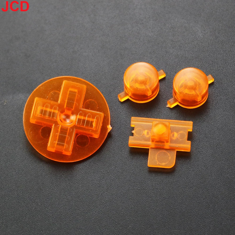 Kit de boutons A/B et croix directionnelle de remplacement pour Game Boy classique — Orange transparent