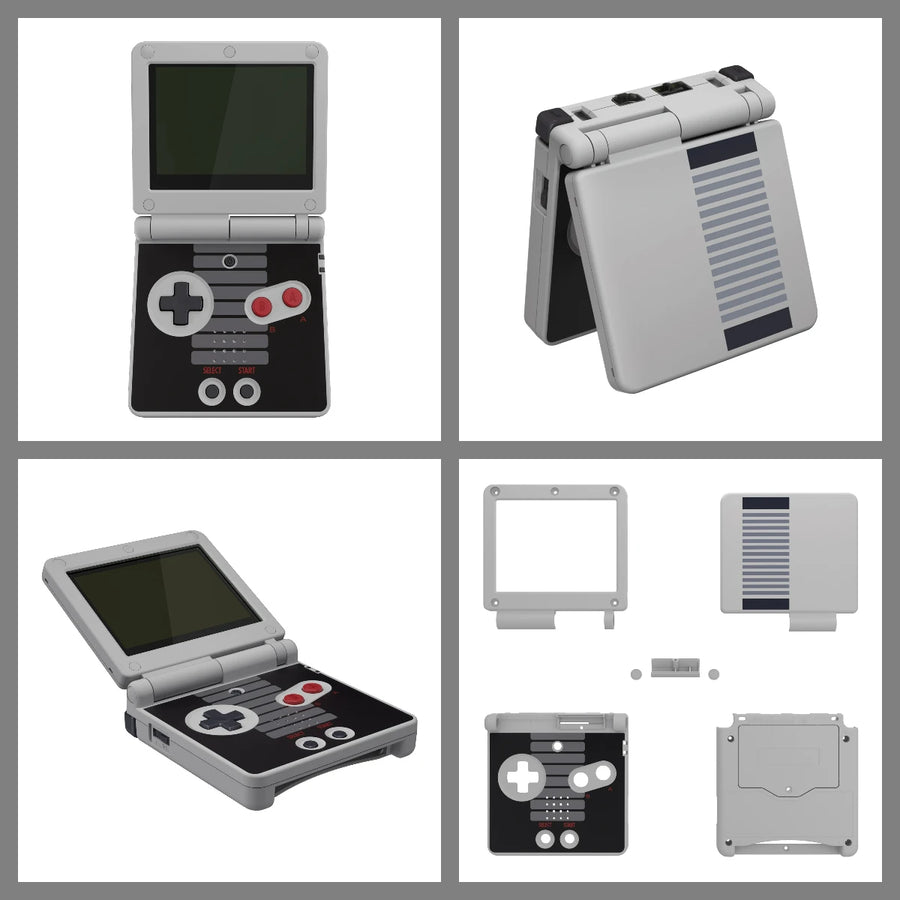 Coque de remplacement complète eXtremeRate pour Game Boy Advance SP, compatible écran IPS sans découpe — visuel 22