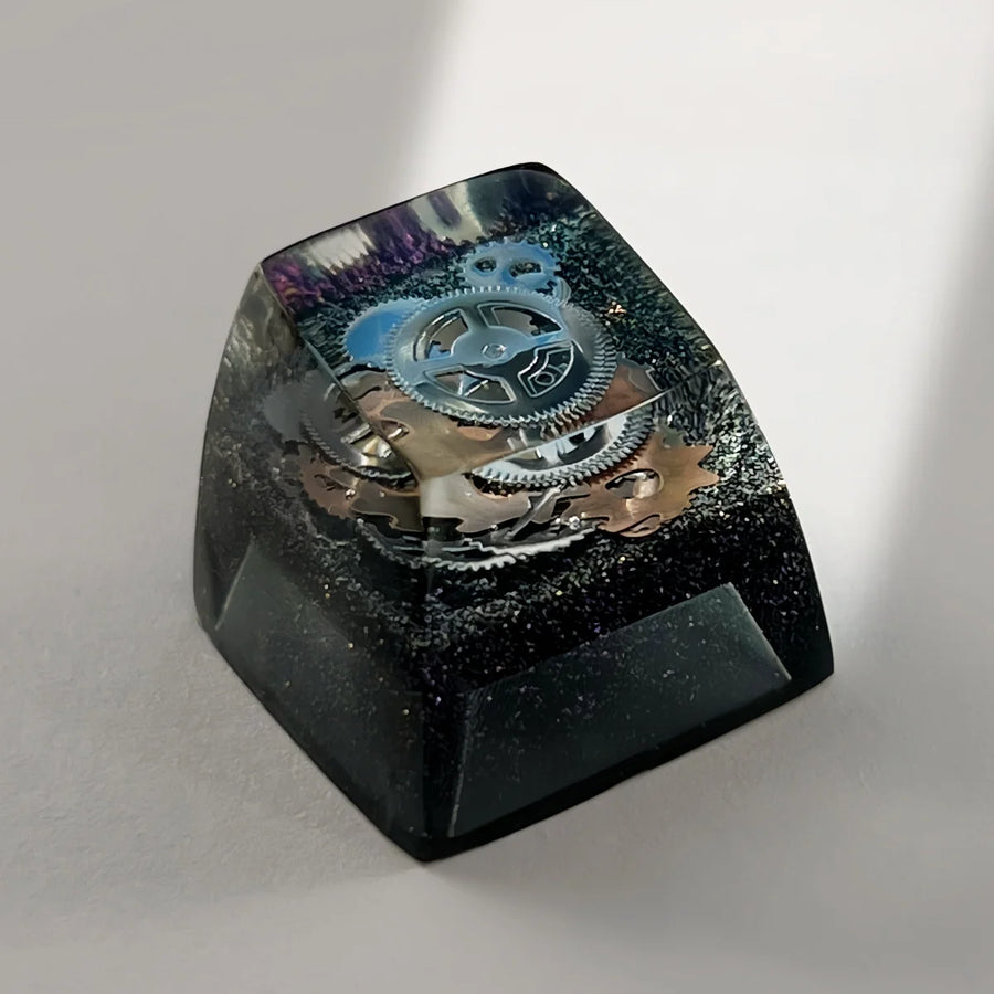 Capuchon de touche artisanal en résine, profil SA rangée R1, tige MX croisée, pour clavier mécanique — Argent